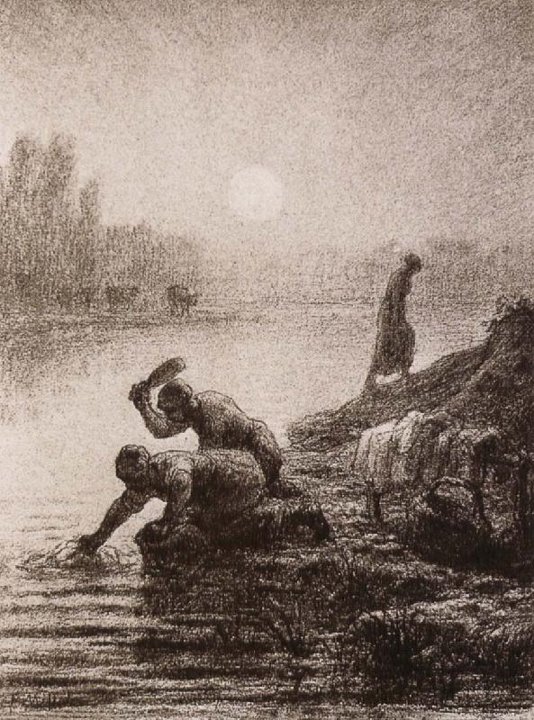 Jean Francois Millet Peasant get the water France oil painting art